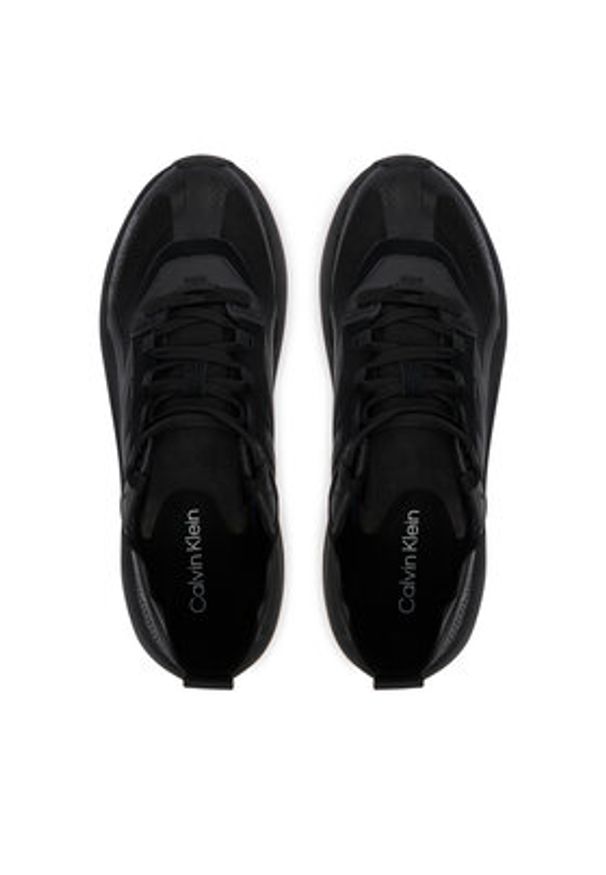 Calvin Klein Sneakersy Chunky Run Ckstripe Lup Tran Rip HW0HW03005 Czarny. Kolor: czarny. Materiał: materiał. Sport: bieganie