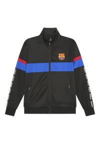 Dres piłkarski dziecięcy FC Barcelona 24/25. Kolor: czarny. Materiał: dresówka. Styl: sportowy #1