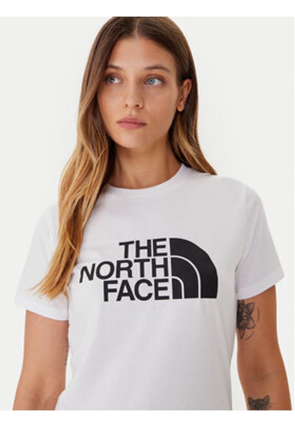 The North Face T-Shirt Easy NF0A8A6D Biały Regular Fit. Kolor: biały. Materiał: syntetyk, bawełna