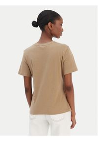 TOMMY HILFIGER - Tommy Hilfiger T-Shirt Logo WW0WW40276 Beżowy Regular Fit. Kolor: beżowy. Materiał: bawełna #3