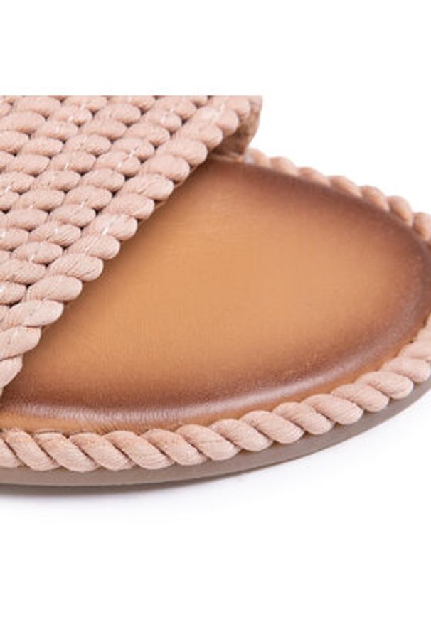 Sergio Bardi Klapki SB-60-09-000490 Beżowy. Kolor: beżowy. Materiał: materiał