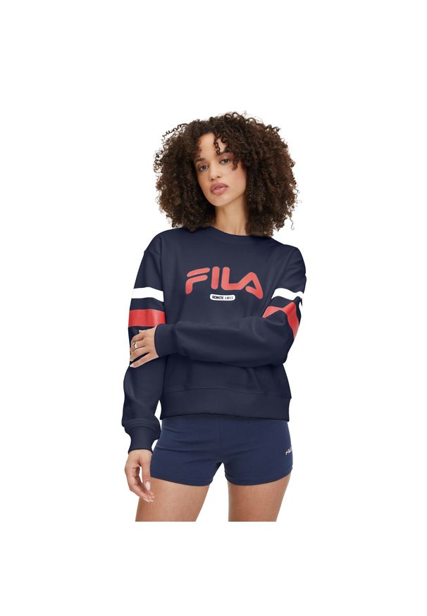 Fila - Bluza damska FILA Latur. Kolor: czarny