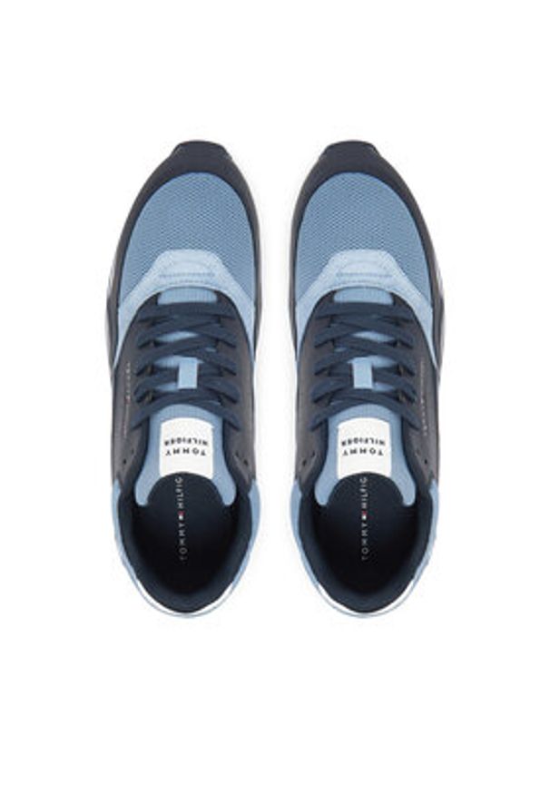 TOMMY HILFIGER - Tommy Hilfiger Sneakersy New Runner Eva Mix FM0FM05522 Niebieski. Kolor: niebieski. Materiał: skóra