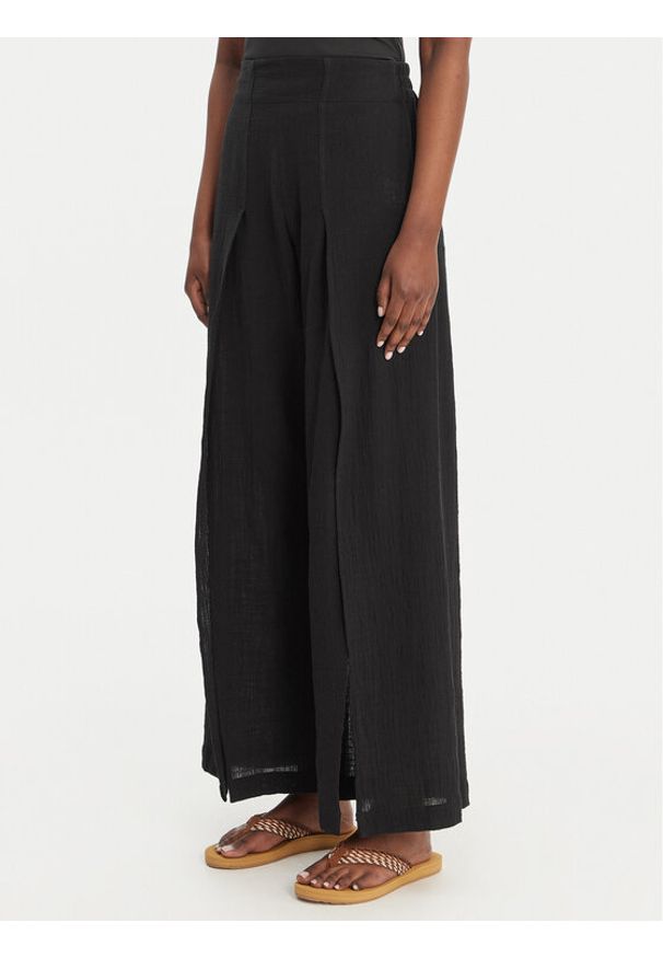 Banana Moon Spodnie materiałowe Stefa Cameron MWW01 Czarny Regular Fit. Kolor: czarny. Materiał: bawełna