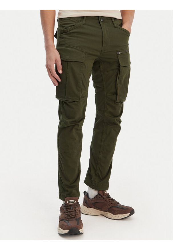 G-Star RAW - G-Star Raw Spodnie materiałowe Rovic D02190-5126 Zielony Regular Fit. Kolor: zielony. Materiał: syntetyk