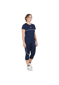 TECNIFIBRE - Koszulka tenisowa damska z krótkim rękawem Tecnifibre Perf Tee. Kolor: biały, wielokolorowy, niebieski. Długość rękawa: krótki rękaw. Długość: krótkie. Sport: tenis #1