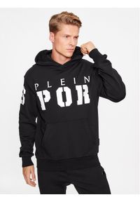 Plein Sport Bluza Hoodie Sweatshirt AACC MJB3102 SJO001N Czarny Regular Fit. Kolor: czarny. Materiał: bawełna. Styl: sportowy