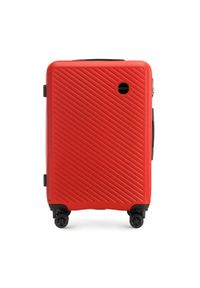 Wittchen - Zestaw walizek z ABS-u w ukośne paski czerwony. Kolor: czerwony. Materiał: poliester. Wzór: paski. Styl: elegancki #4
