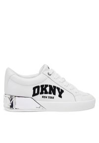 DKNY Sneakersy K1558006 Biały. Kolor: biały. Materiał: skóra