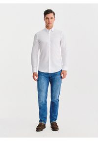 Pako Lorente - PAKO LORENTE – Biała bawełniana koszula męska. Kolor: czarny, biały, niebieski. Materiał: bawełna. Długość rękawa: długi rękaw. Długość: długie. Wzór: gładki #3