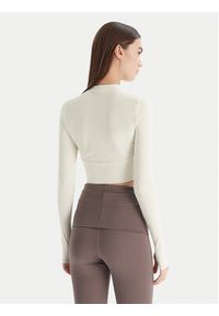 Adidas by Stella McCartney - adidas by Stella McCartney Koszulka techniczna Training JM1403 Beżowy Slim Fit. Kolor: beżowy. Materiał: syntetyk #2