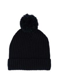 HEAT KEEPER - Czapka dla dzieci Baby Prążkowana + Pompon. Kolor: niebieski. Materiał: poliamid, wiskoza, poliester. Sezon: zima