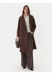 Weekend Max Mara Płaszcz wełniany Resina 2525016102 Brązowy Regular Fit. Kolor: brązowy. Materiał: wełna #3