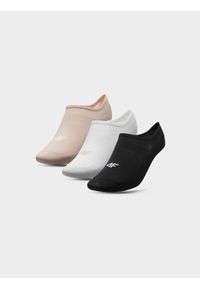 4f - Skarpetki casual przed kostkę (3-pack) damskie. Kolor: wielokolorowy. Materiał: bawełna, materiał #1