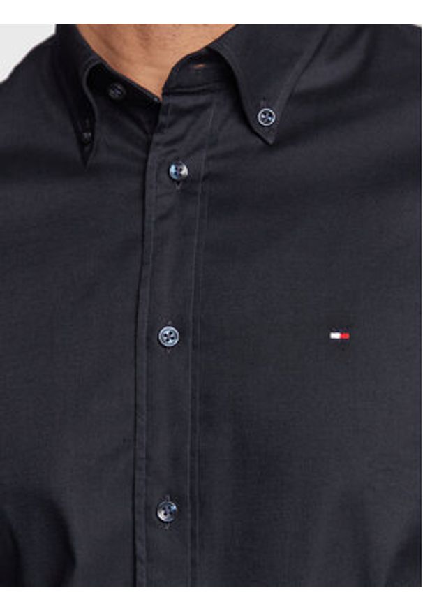 TOMMY HILFIGER - Tommy Hilfiger Koszula Flex MW0MW29969 Granatowy Regular Fit. Kolor: niebieski. Materiał: bawełna