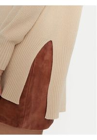 Kontatto Sweter 3M0128 Beżowy Relaxed Fit. Kolor: beżowy. Materiał: syntetyk #2