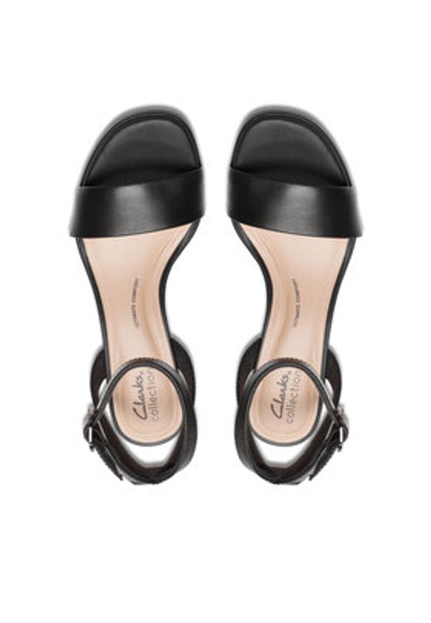 Clarks Sandały AmbyrLyn Bay 26177005 Czarny. Kolor: czarny. Materiał: skóra