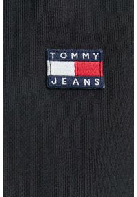 Tommy Jeans bluza bawełniana męska kolor czarny z kapturem gładka. Typ kołnierza: kaptur. Kolor: czarny. Materiał: bawełna. Wzór: gładki #4