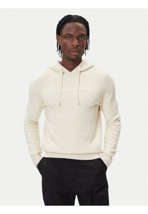 Guess Bluza M5BR18 Z0470 Beżowy Regular Fit. Kolor: beżowy. Materiał: syntetyk