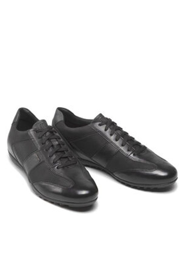 Geox Sneakersy U Wells A U74T5A 08511 C9999 Czarny. Kolor: czarny. Materiał: skóra