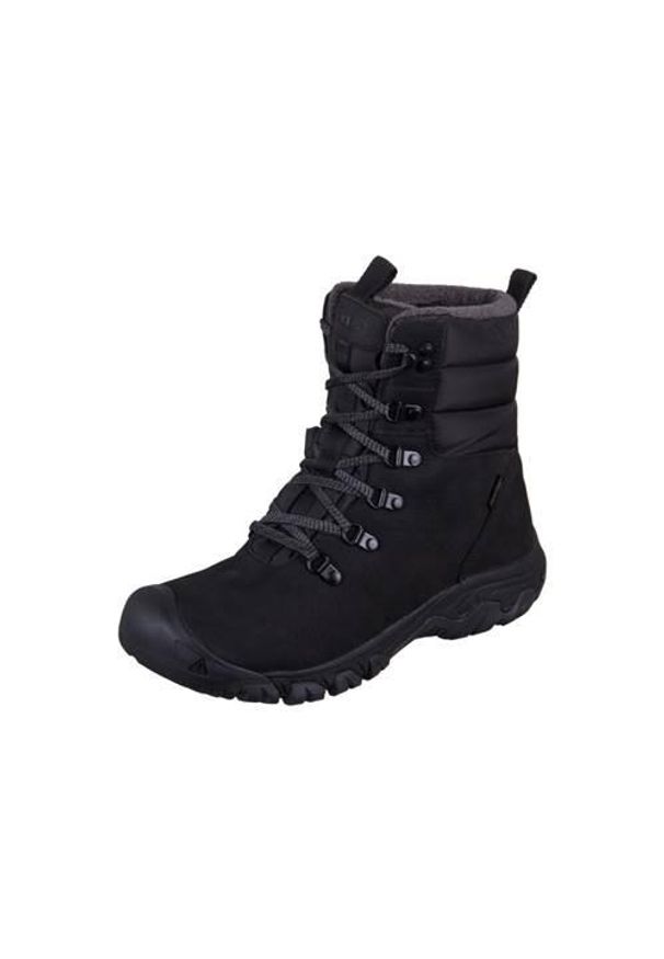 keen - Buty do chodzenia damskie Keen Greta Boot Wp Black Black. Wysokość cholewki: za kostkę. Kolor: czarny. Materiał: materiał. Szerokość cholewki: normalna. Sport: turystyka piesza