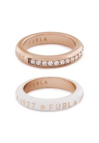Furla Zestaw 2 pierścionków 1927 WJ00251 K22000 3914S Różowe złoto. Materiał: metalowe. Kolor: wielokolorowy, różowy, złoty