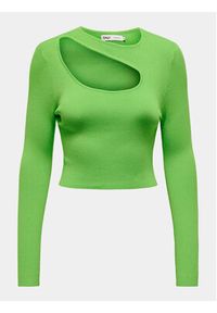 only - ONLY Bluzka Meddi 15311084 Zielony Slim Fit. Kolor: zielony. Materiał: syntetyk #7