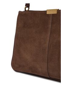 TOMMY HILFIGER - Tommy Hilfiger Torebka Casual Leather Shoulder Bag Sued AW0AW18201 Brązowy. Kolor: brązowy. Materiał: skórzane, zamszowe. Styl: casual #4