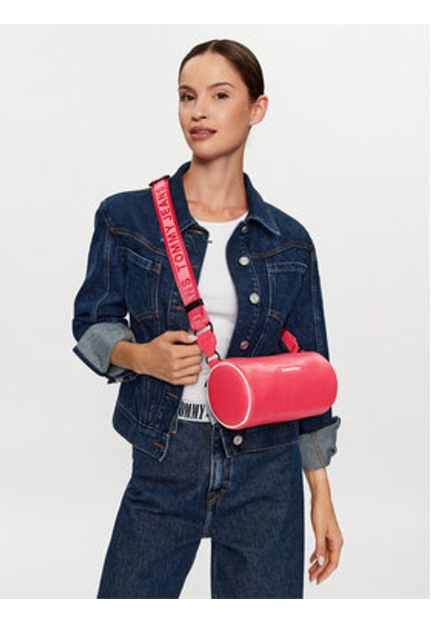 Tommy Jeans Torebka Tjw Stadium Prep Barrel Cross AW0AW14555 Różowy. Kolor: różowy. Materiał: skórzane