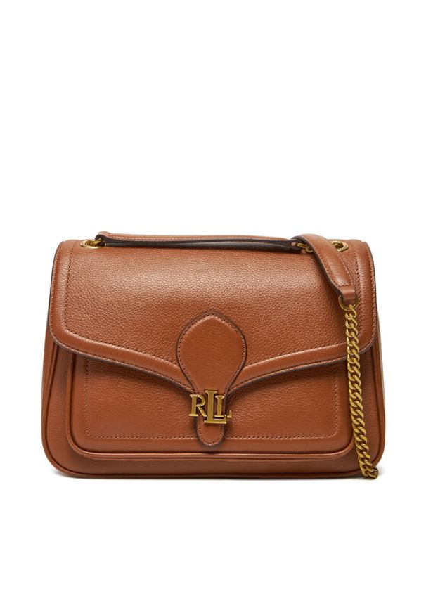 Lauren Ralph Lauren - LAUREN RALPH LAUREN Torebka 431974551002 Brązowy. Kolor: brązowy. Materiał: skórzane