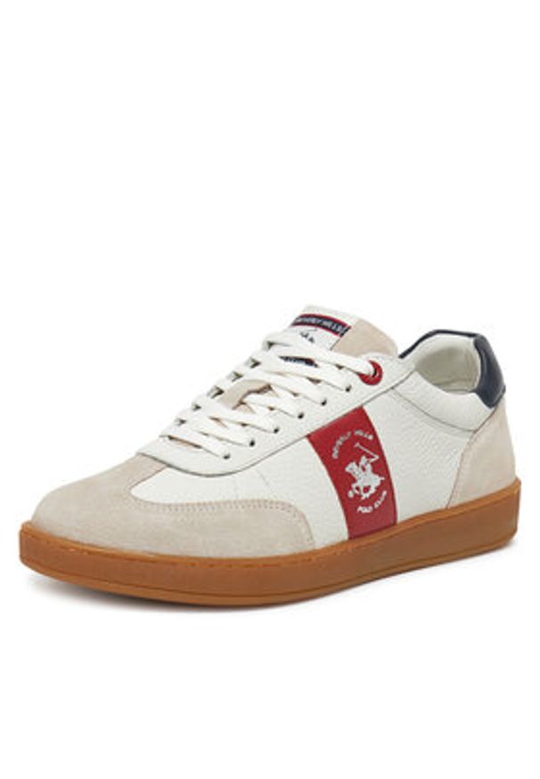 Beverly Hills Polo Club Sneakersy WI44-VOUN-01 Biały. Kolor: biały. Materiał: skóra