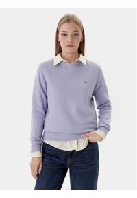 Tommy Jeans Bluza Flag DW0DW19959 Niebieski Regular Fit. Kolor: niebieski. Materiał: bawełna #1