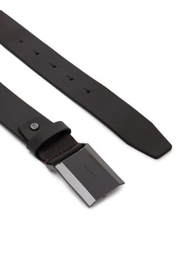 Calvin Klein Pasek Męski Adj Beveled Plaque Pb 35Mm K50K512835 Czarny. Kolor: czarny. Materiał: skóra