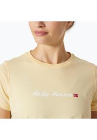 Koszulka damska Helly Hansen Core Graphic 2.0. Kolor: żółty. Sport: turystyka piesza