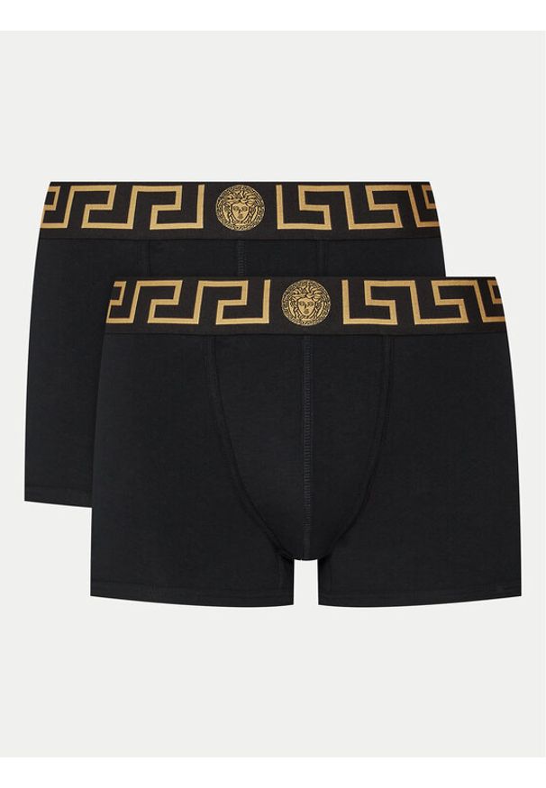 VERSACE - Versace Komplet 2 par bokserek AU10181 1A10011 Czarny. Kolor: czarny. Materiał: bawełna