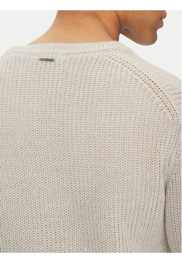 Marciano Guess Sweter 5GHR08 5863Z Brązowy Regular Fit. Kolor: brązowy. Materiał: len