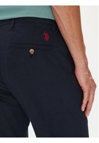 U.S. Polo Assn. Chinosy MUP3610 Granatowy Slim Fit. Kolor: niebieski. Materiał: bawełna #4