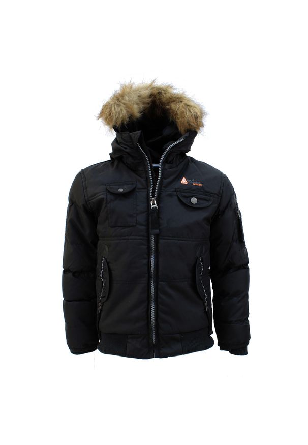 PEAK MOUNTAIN - Dziecięca kurtka puchowa Peak Mountain Ecoflik. Kolor: czarny. Materiał: puch