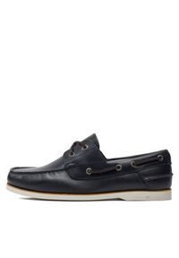 TOMMY HILFIGER - Tommy Hilfiger Mokasyny Th Boat Shoe Core Leather FM0FM04506 Granatowy. Kolor: niebieski