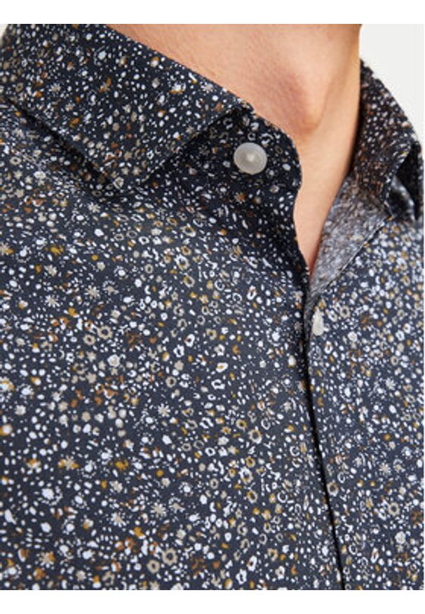 Jack & Jones - Jack&Jones Koszula Blackpool 12260625 Granatowy Slim Fit. Kolor: niebieski. Materiał: bawełna