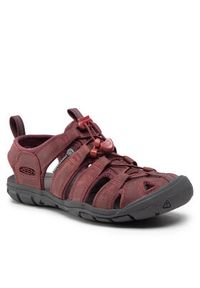 keen - Keen Sandały Clearwater Cnx Lleather 1025088 Bordowy. Kolor: czerwony. Materiał: skóra, nubuk #9