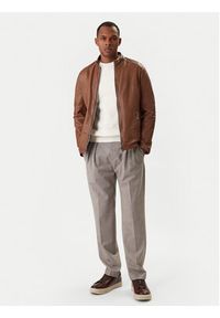 Milestone Kurtka skórzana Oliverio 611099 60770 Brązowy Regular Fit. Kolor: brązowy. Materiał: skóra #4