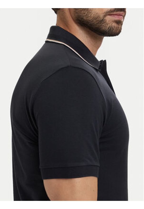 BOSS Polo Pl Goc Birdie Paule 50559365 Granatowy Slim Fit. Typ kołnierza: polo. Kolor: niebieski. Materiał: bawełna