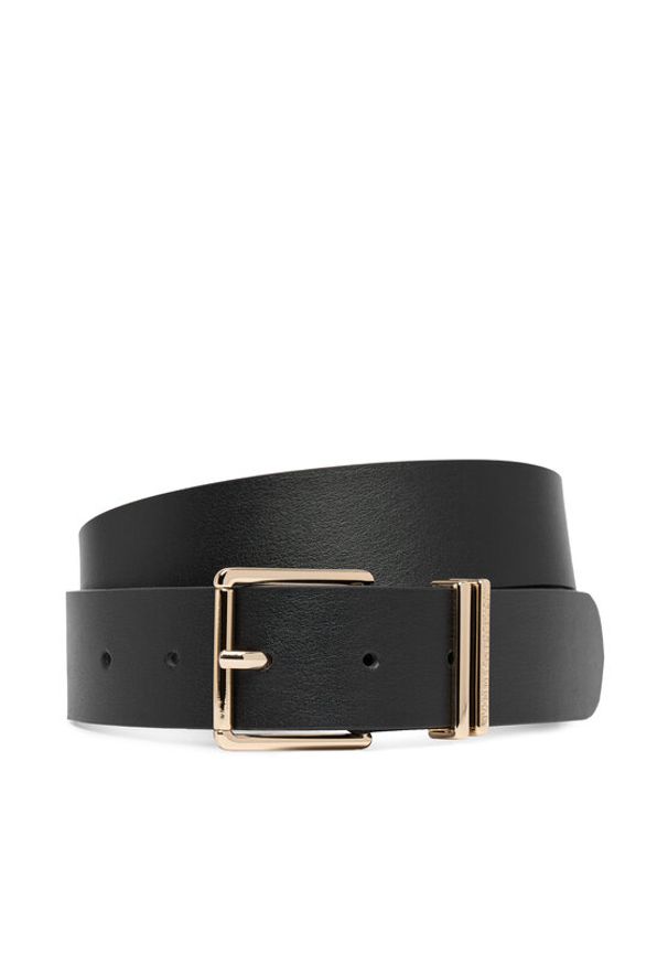 TOMMY HILFIGER - Tommy Hilfiger Pasek Th Square 3.5 AW0AW18919 Czarny. Kolor: czarny. Materiał: skóra