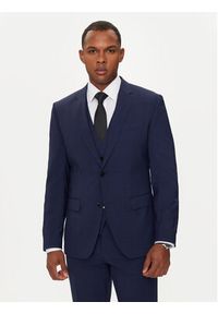 BOSS - Boss Garnitur H-Huge 50521724 Granatowy Slim Fit. Kolor: niebieski. Materiał: syntetyk, wełna #9