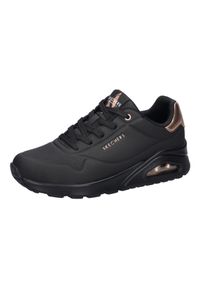 skechers - Buty Kobieta Skechers Unogolden Air czarny. Kolor: czarny. Materiał: guma, syntetyk, materiał. Model: Skechers Sport. Sport: turystyka piesza