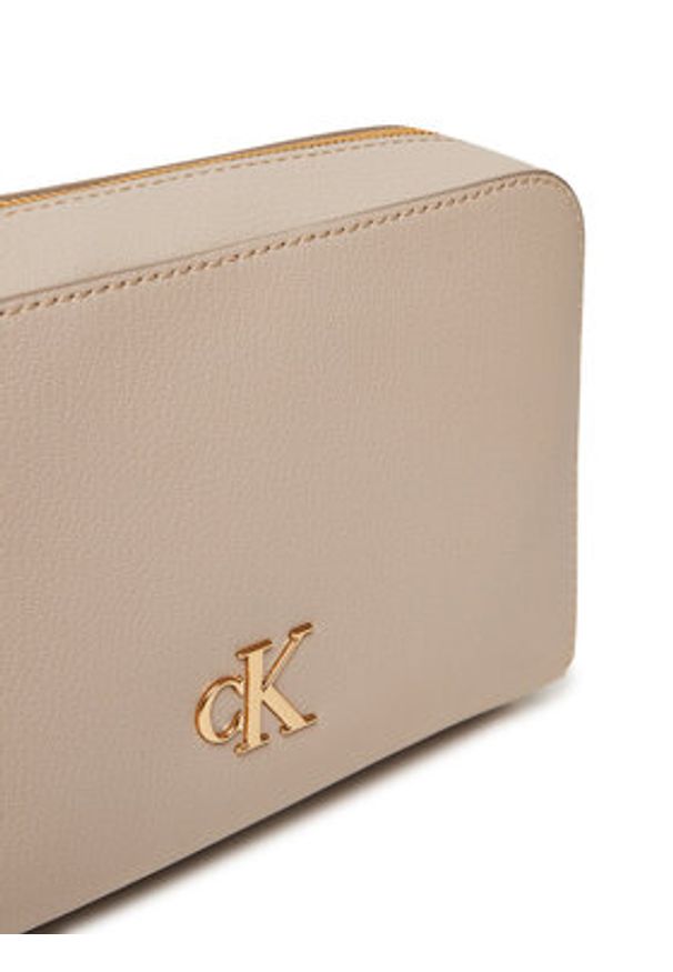 Calvin Klein Jeans Torebka Minimal Monogram Ew Camera Bag LV04K3162G Écru. Materiał: skórzane