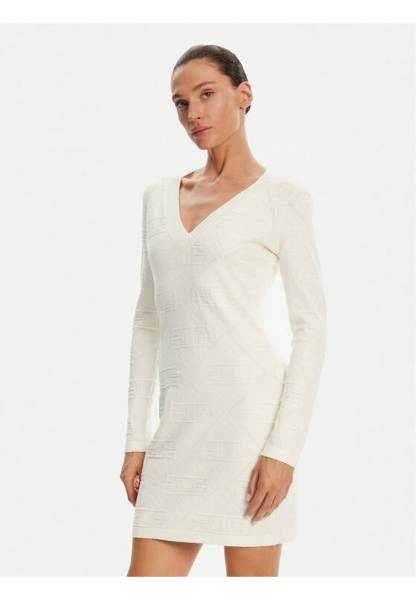 Gaudi Sukienka dzianinowa 421FD13005 Biały Regular Fit. Kolor: biały. Materiał: wiskoza