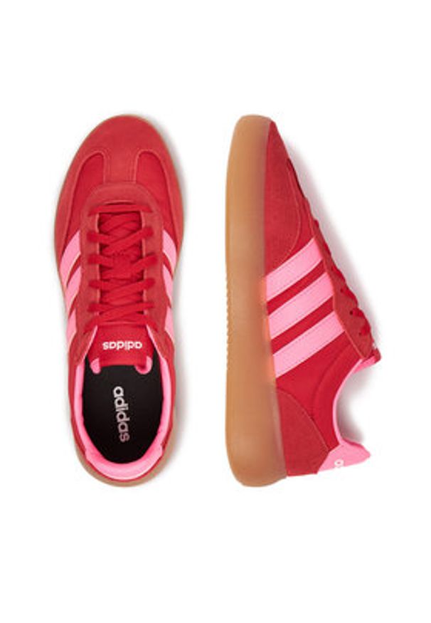 Adidas - adidas Sneakersy BARREDA DECODE K JR0759 Czerwony. Kolor: czerwony. Materiał: zamsz, skóra