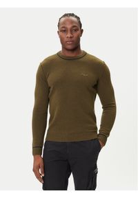 Aeronautica Militare Sweter 252MA1608UL00924 Zielony Regular Fit. Kolor: zielony. Materiał: wełna